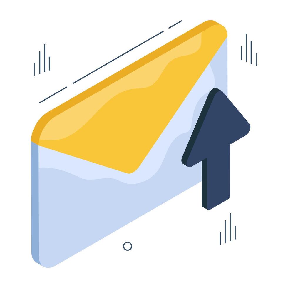 Premium download icon of mail upload vector