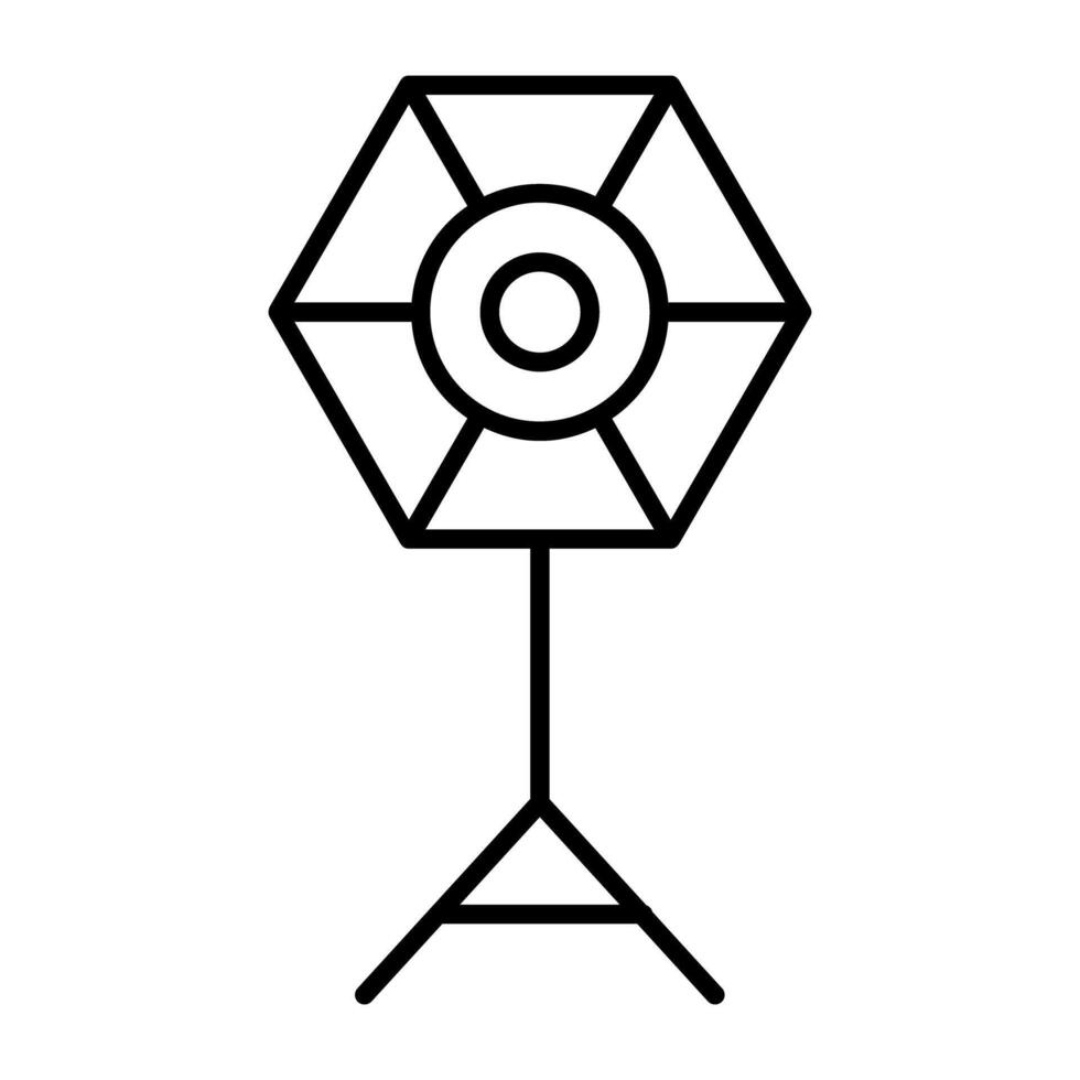 A linear design icon of studio light vector