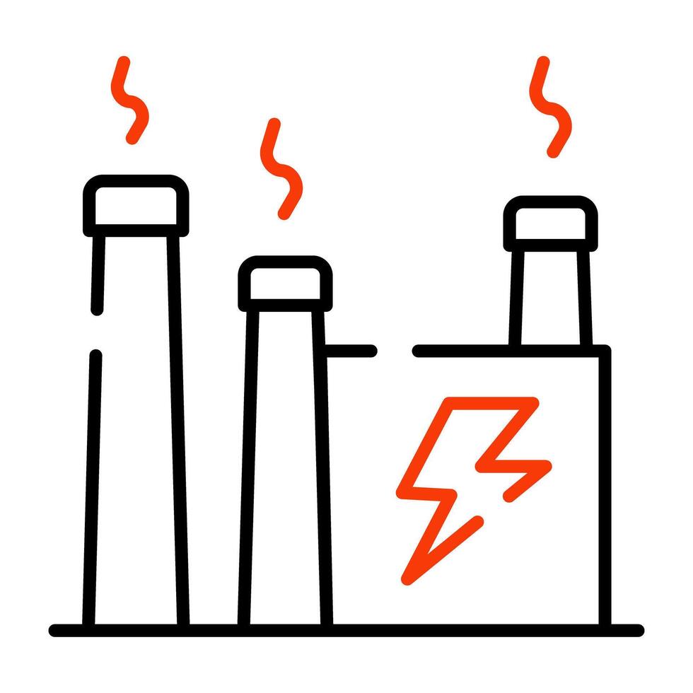 A linear design icon of smart factory vector