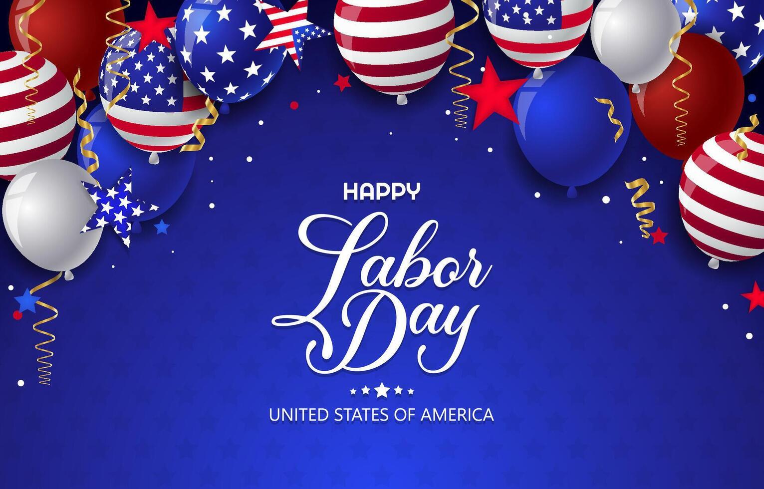 happy labor day poster for social media story, card, banner, background vector