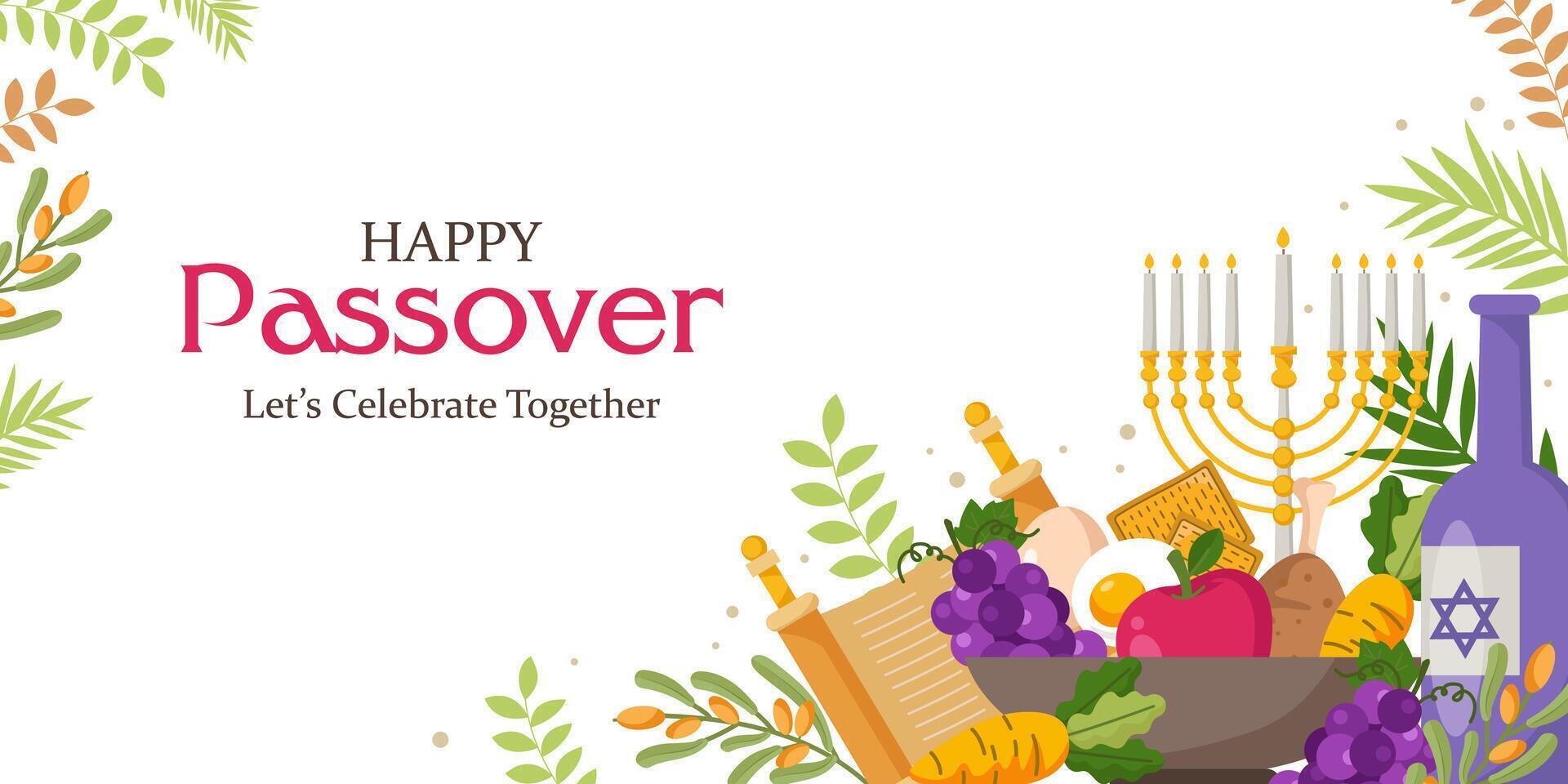 happy passover banner , for background and poster template vector