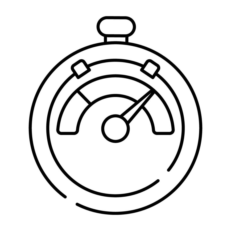 An editable design icon of stopwatch vector