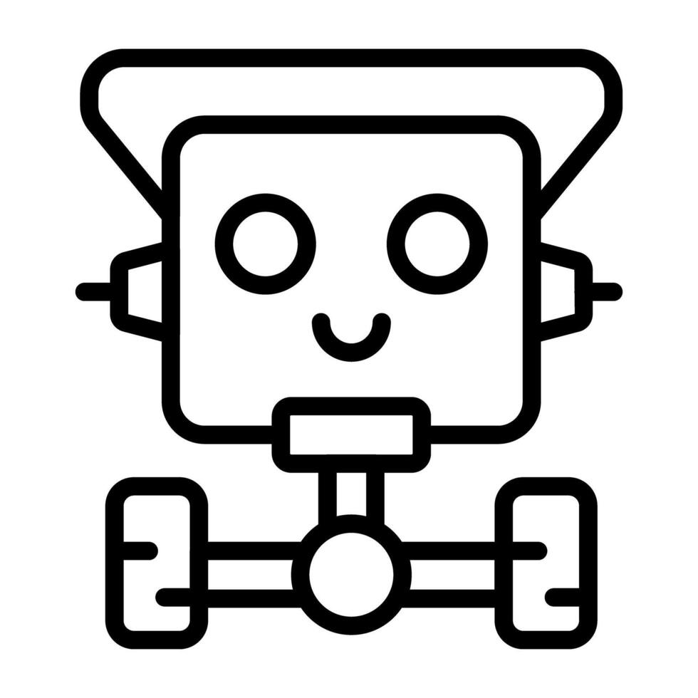 An icon design of robot isolated on white background vector