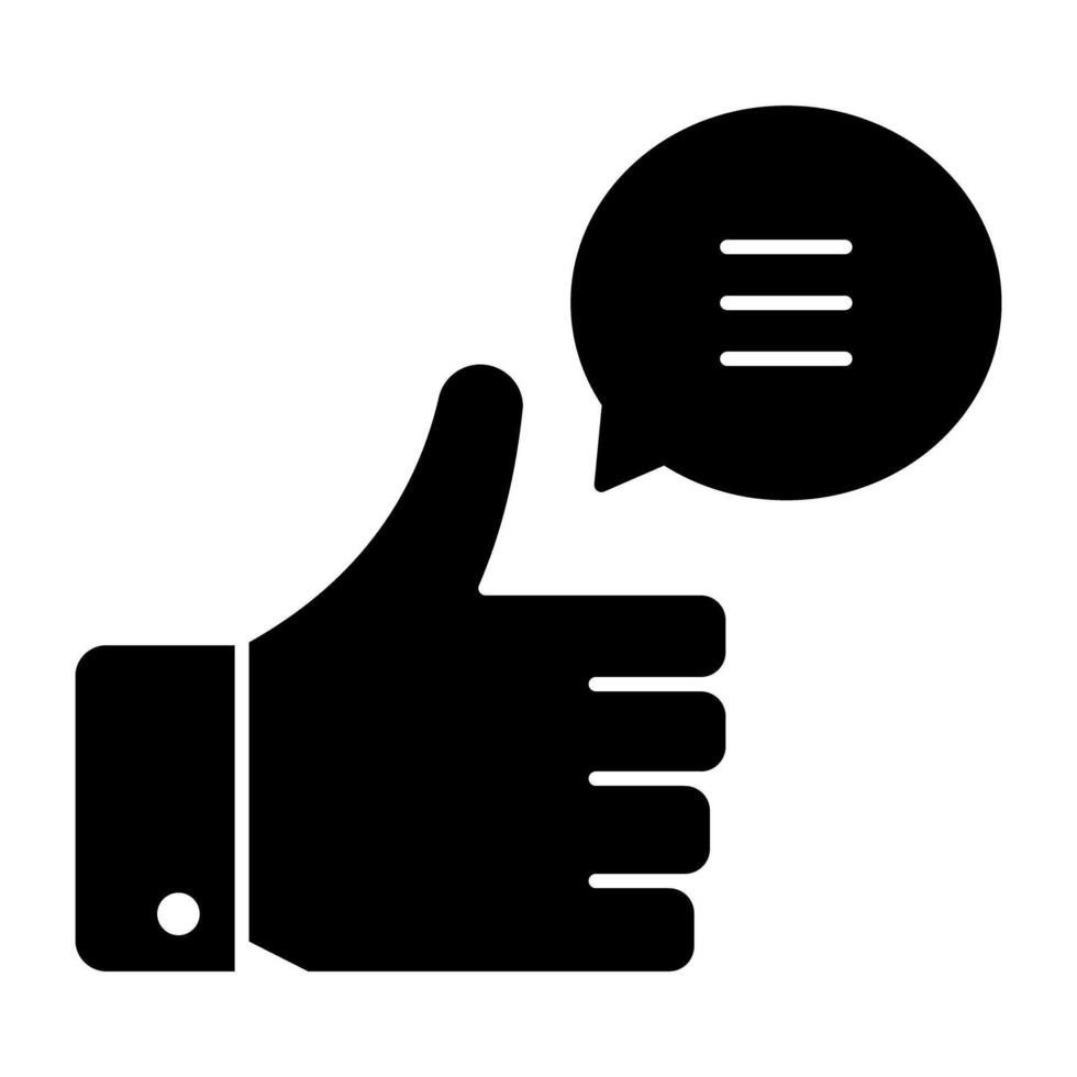 Ok gesture icon, vector design of thumbs up