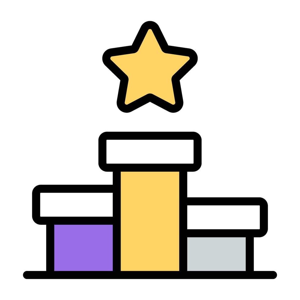 An icon design of ranking podium vector