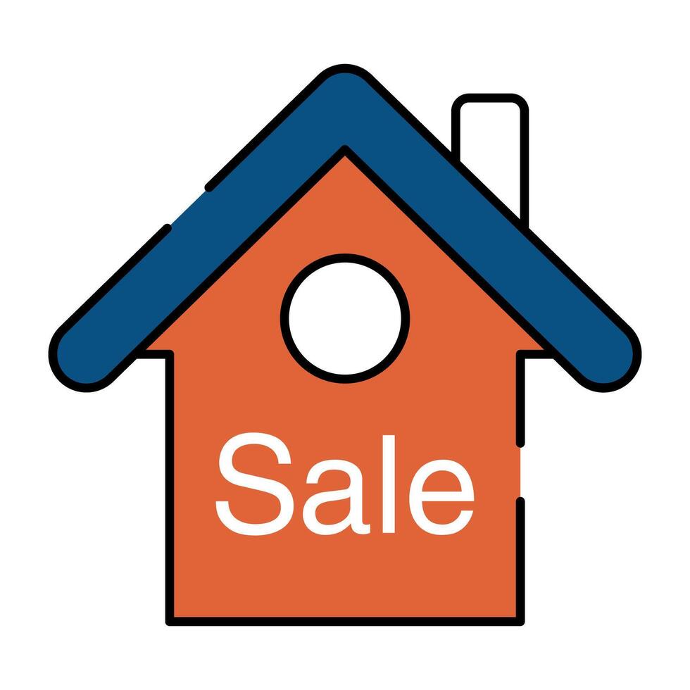 A creative design icon of home for sale vector