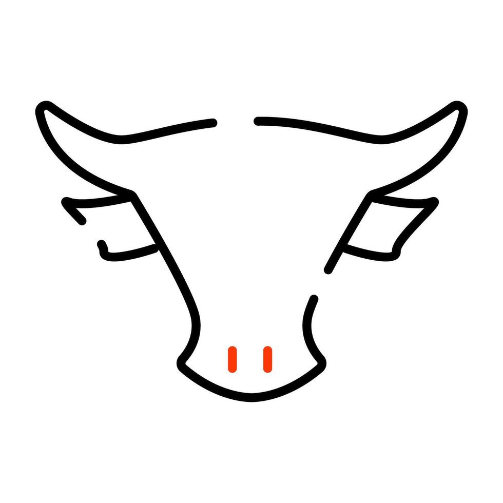 A trendy design icon of cow animal vector