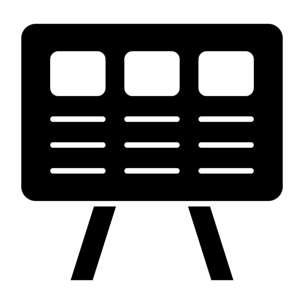 boletín tablero icono en editable estilo vector
