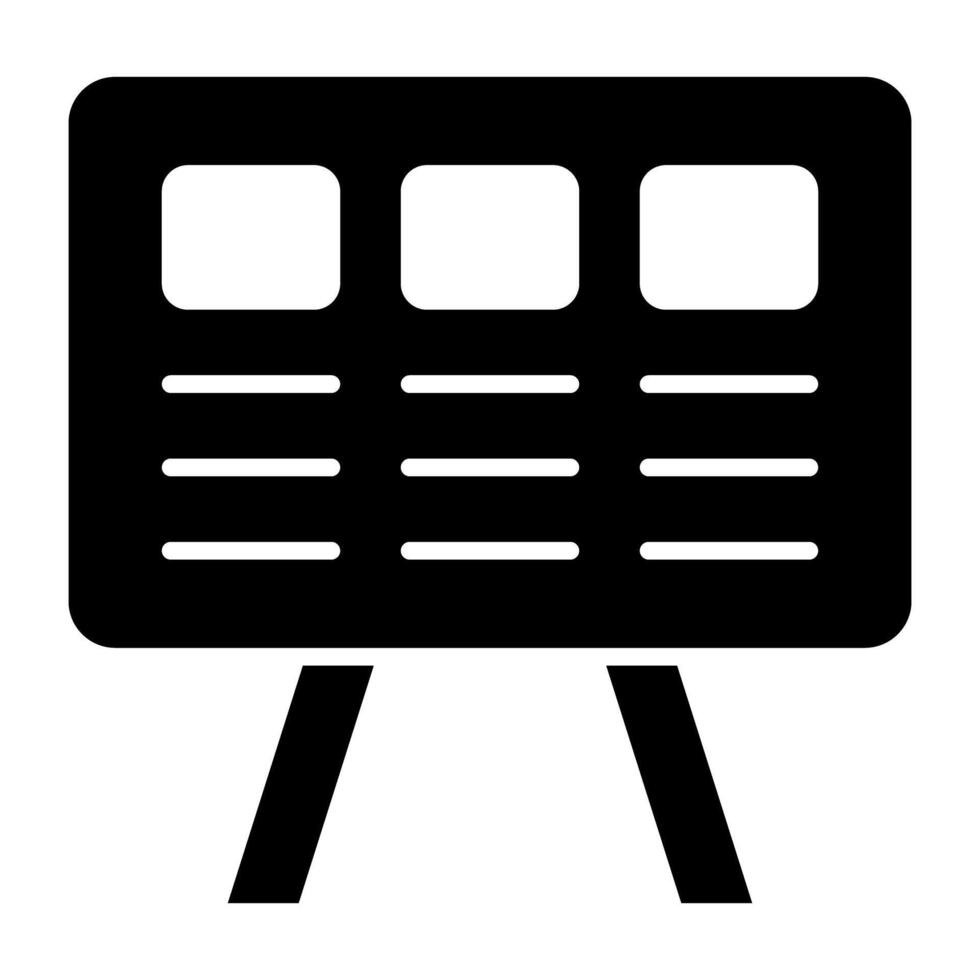 Bulletin board icon in editable style vector
