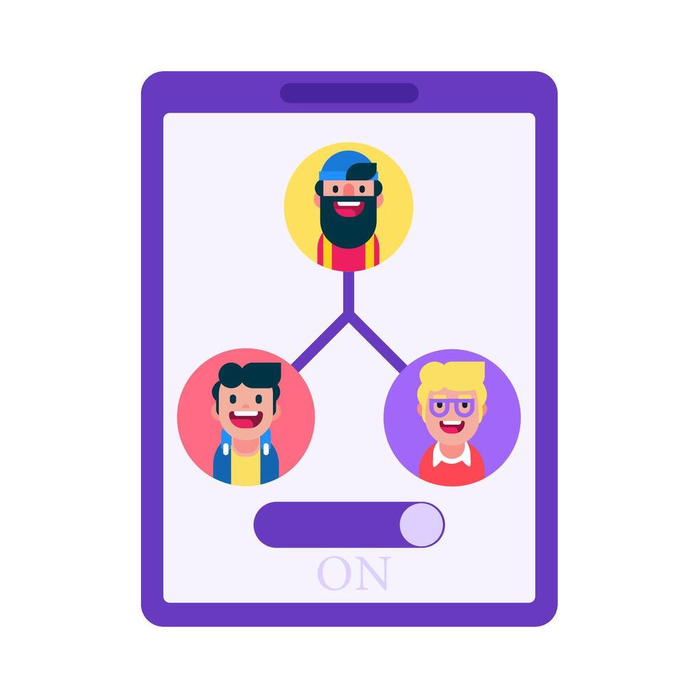 Illustration of people network vector