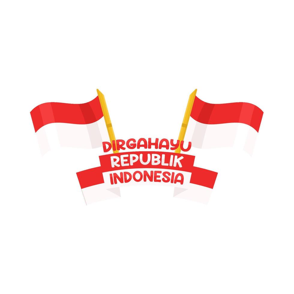 ilustración de dirgahayu republik Indonesia vector