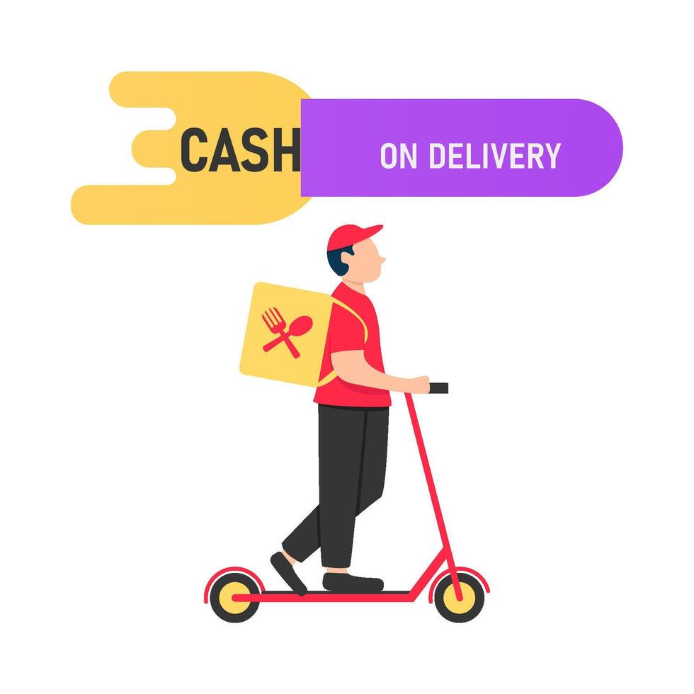 Illustration of delivery man vector