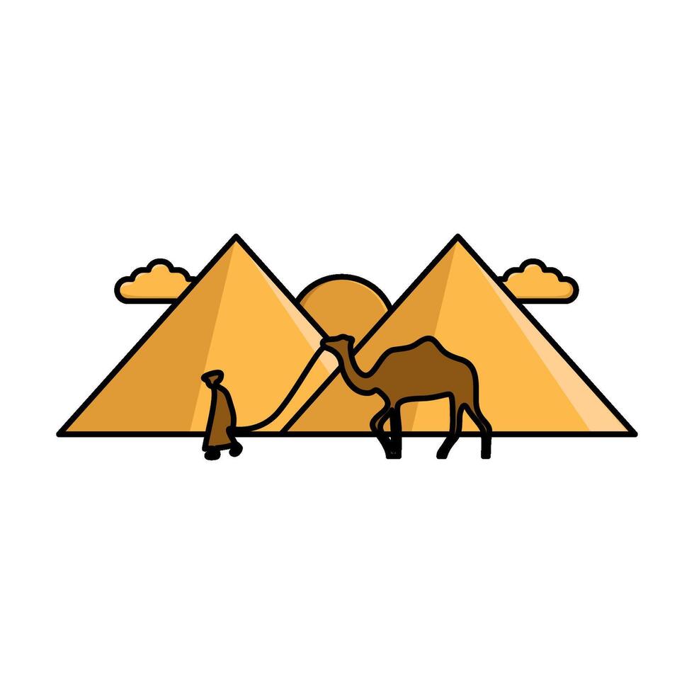 Illustration of Egypt pyramid vector