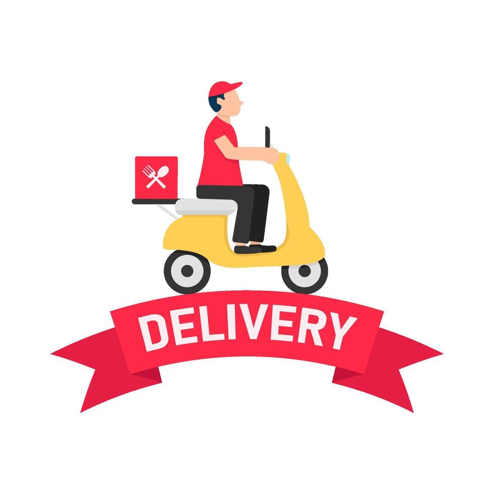 Illustration of delivery man vector