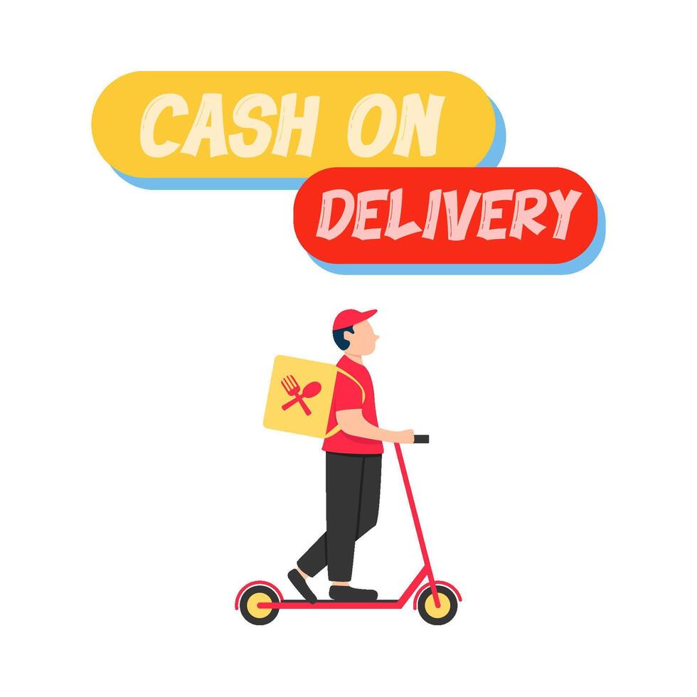 Illustration of delivery man vector