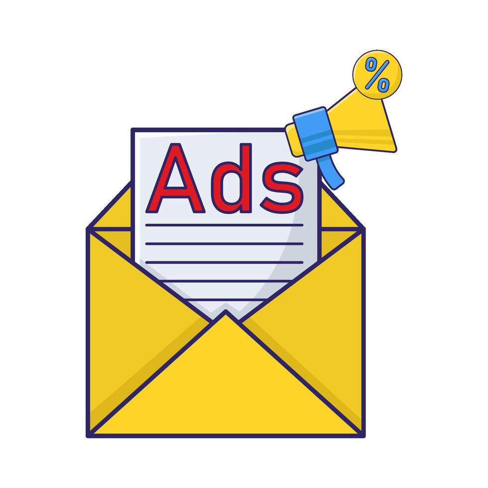 Illustration of mail advertising vector