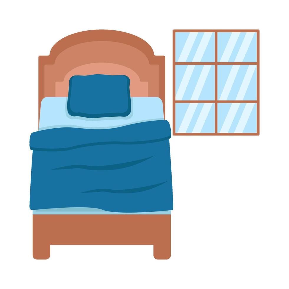 Illustration of bed vector