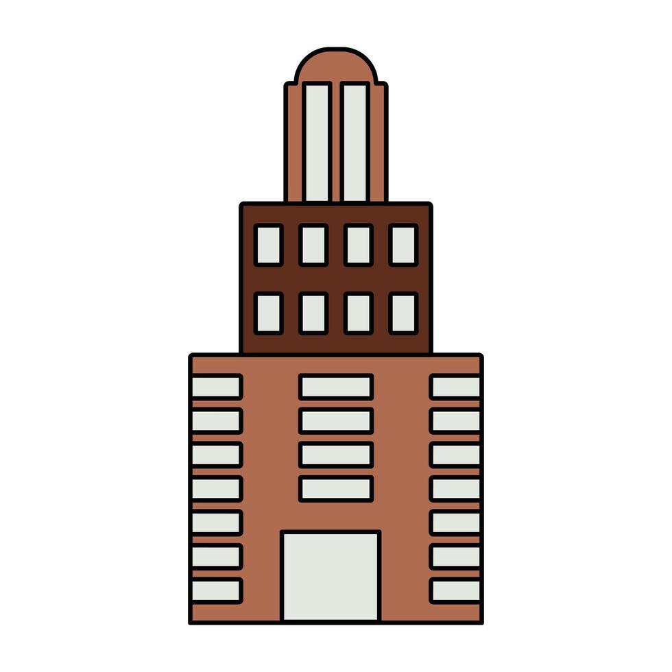 un único diseño icono de ciudad arquitectura vector