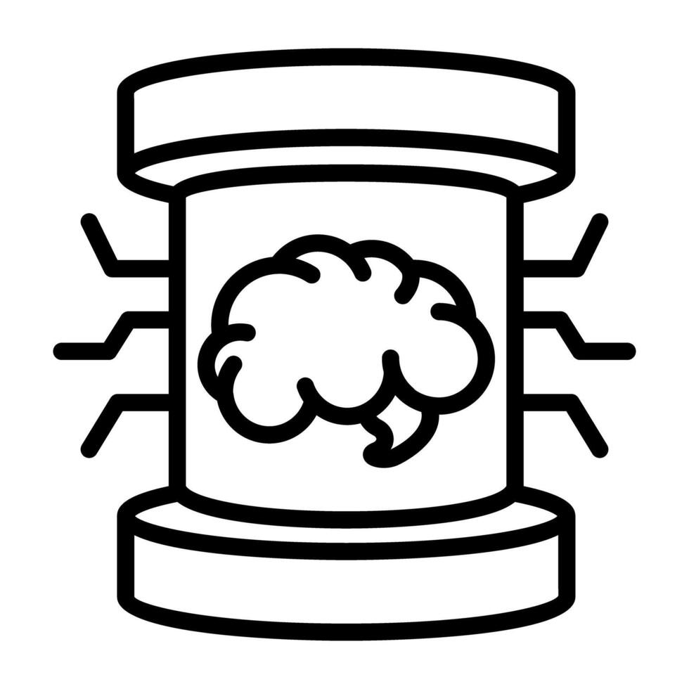 Modern design icon of artificial brain vector