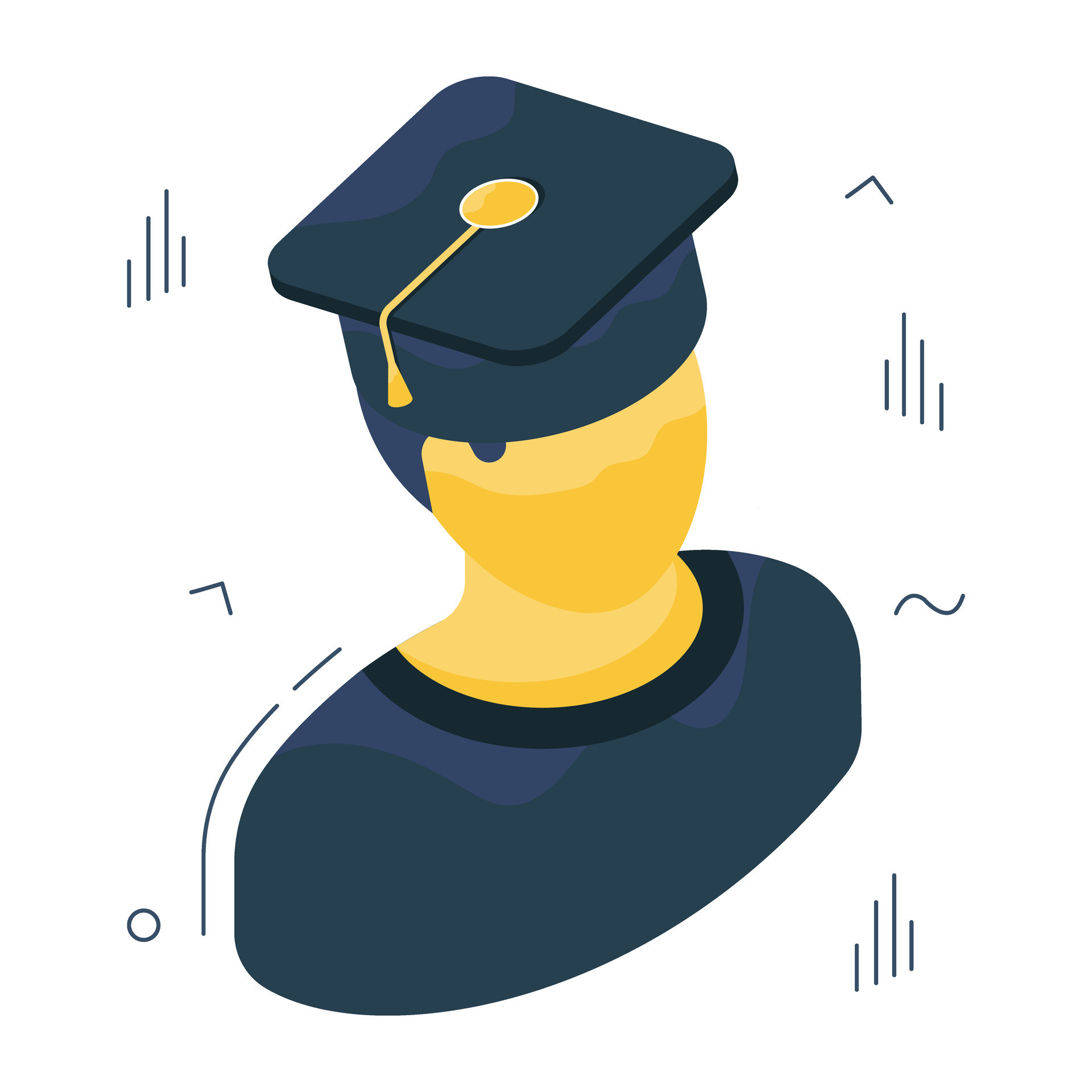 Trendy vector design of graduate 41024472 Vector Art at Vecteezy