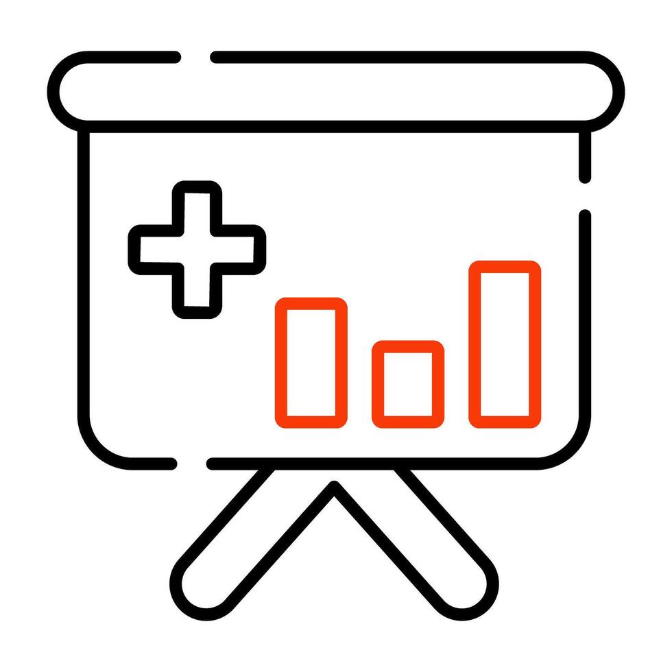 A unique design icon of medical chart vector