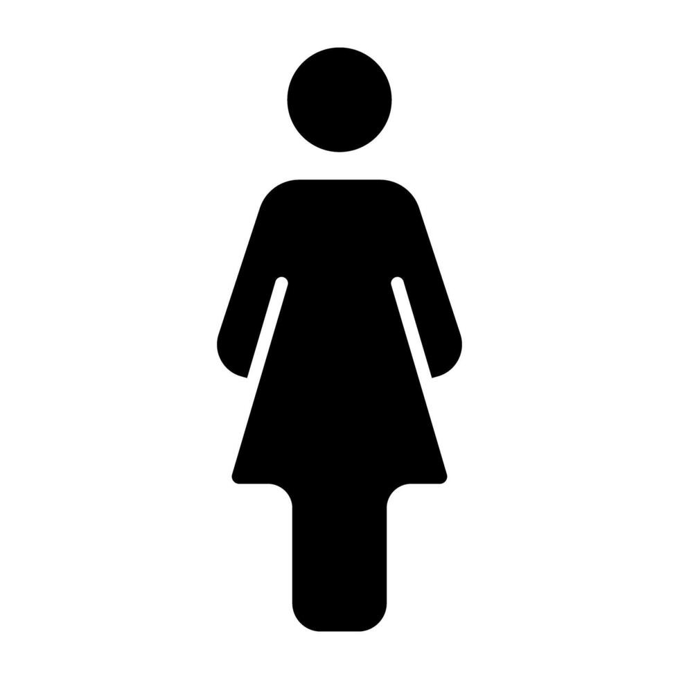 An editable design icon of woman avatar vector