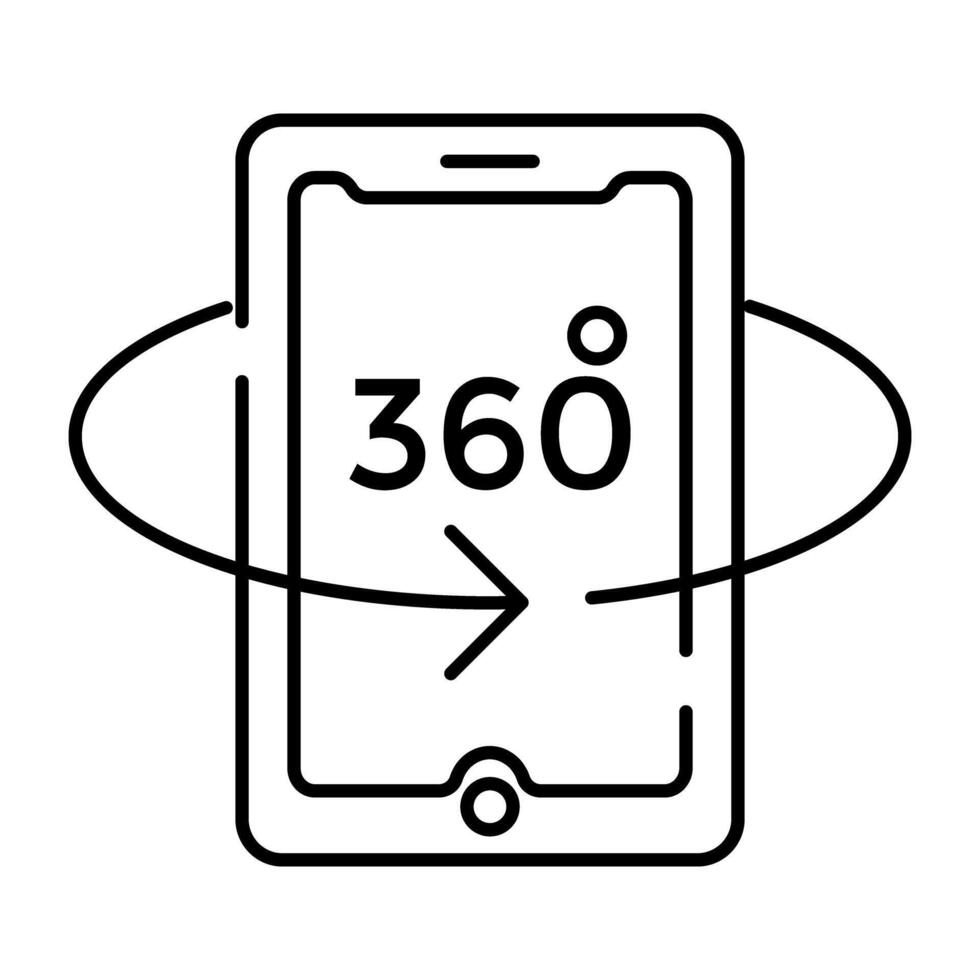 An icon design of tilt mobile phone vector