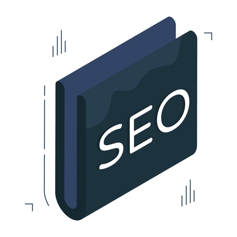 A unique design icon of seo folder vector