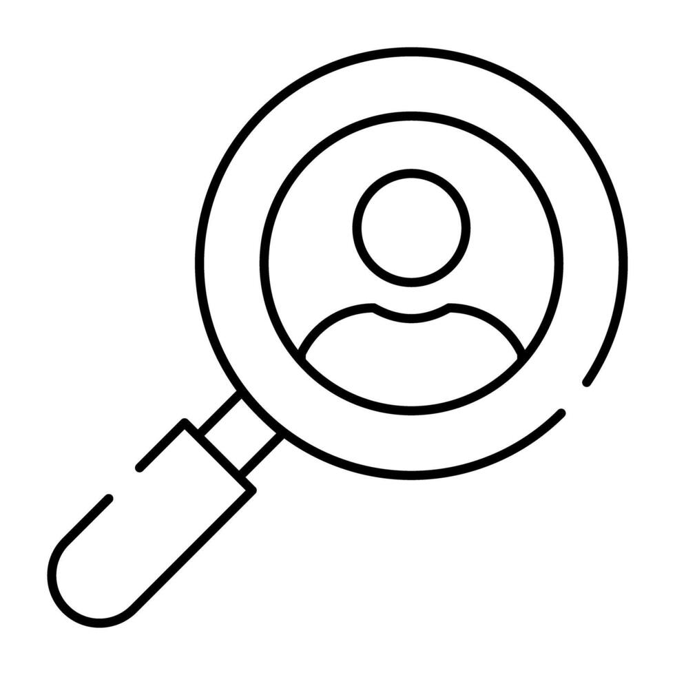Trendy design icon of search person vector