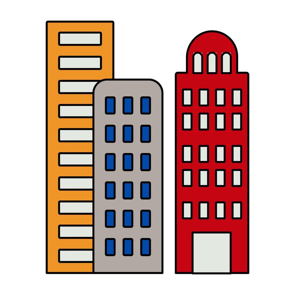 A unique design icon of city architecture vector