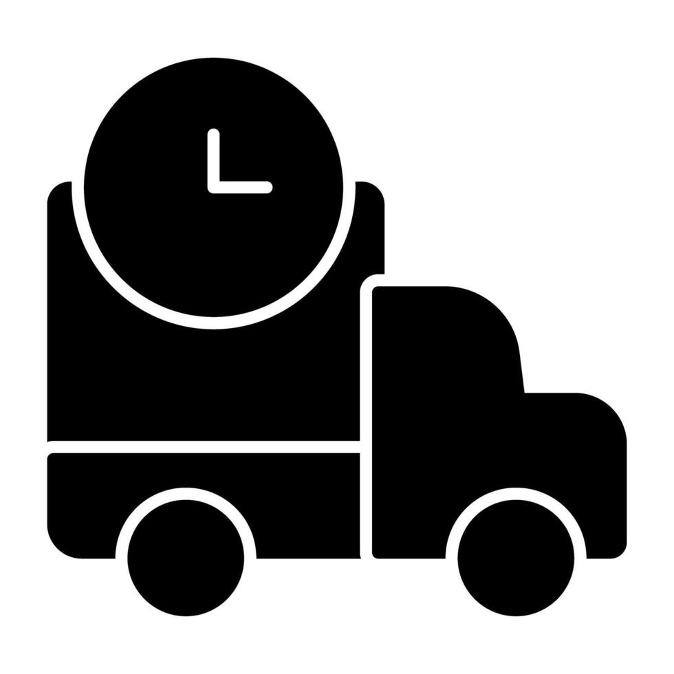 Conceptual design icon of on time delivery vector