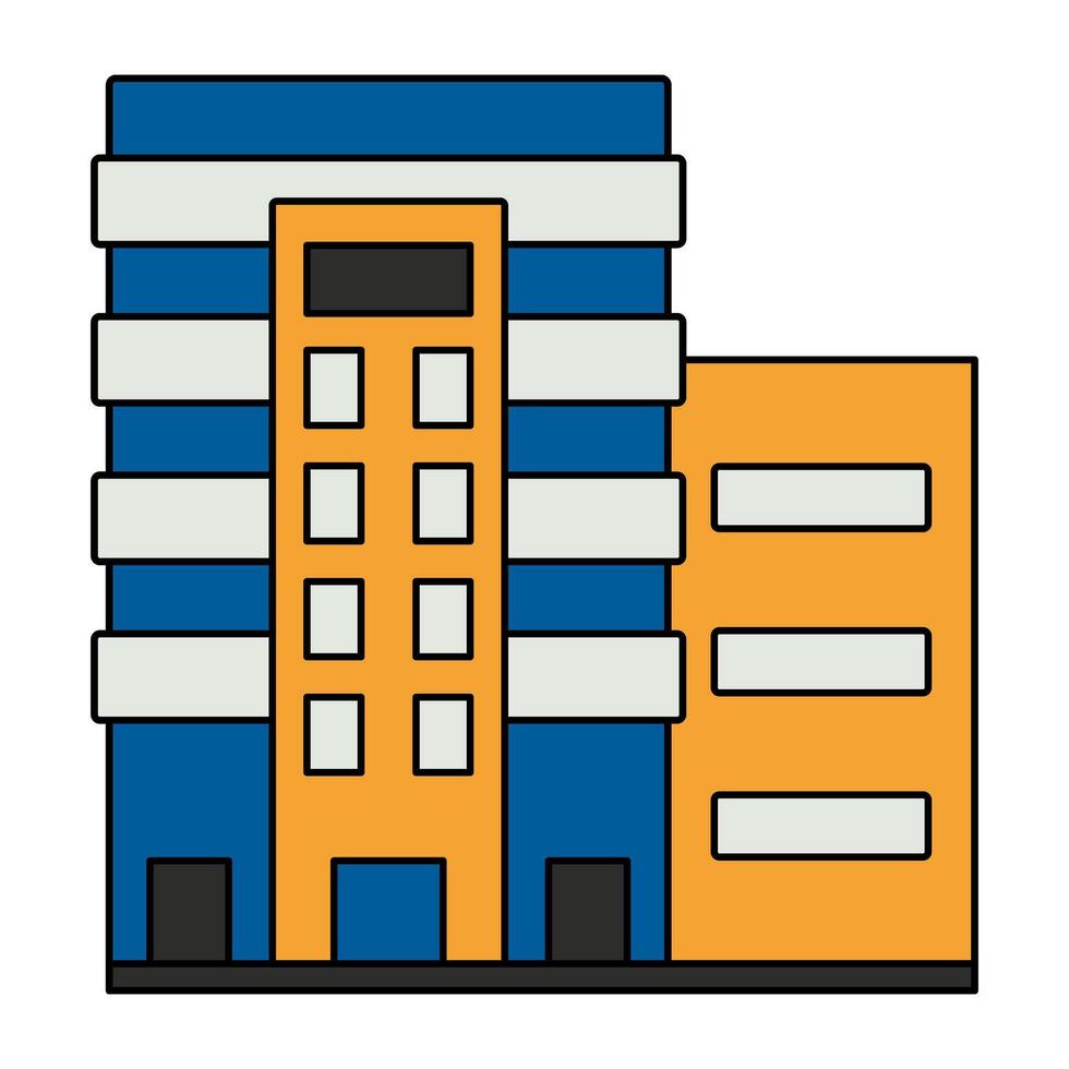 A unique design icon of city architecture vector