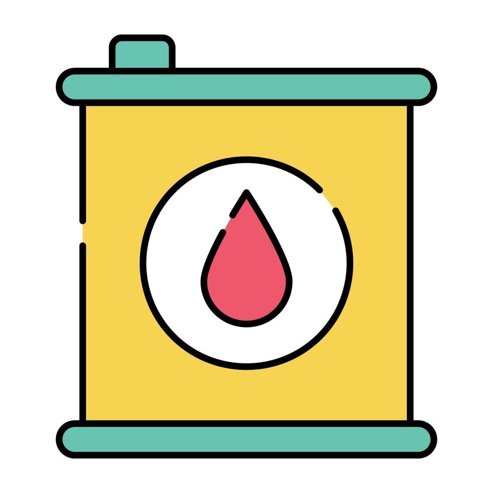 un Perfecto diseño icono de petróleo lata vector