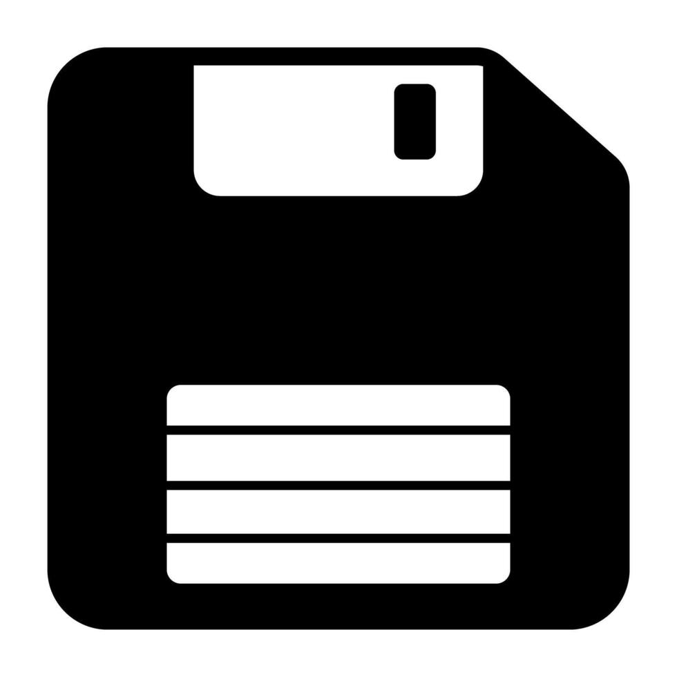 A modern design icon of floppy disk vector