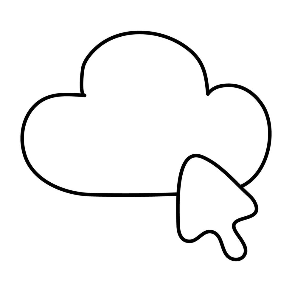 Perfecto diseño icono de nube vector