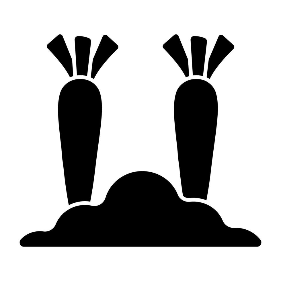un creativo diseño icono de Zanahoria cultivo vector
