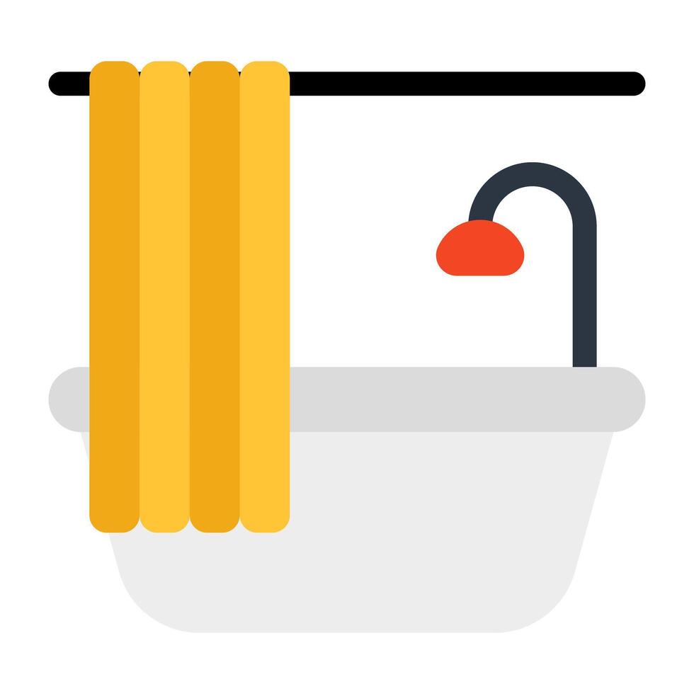 An icon design of bathtub vector