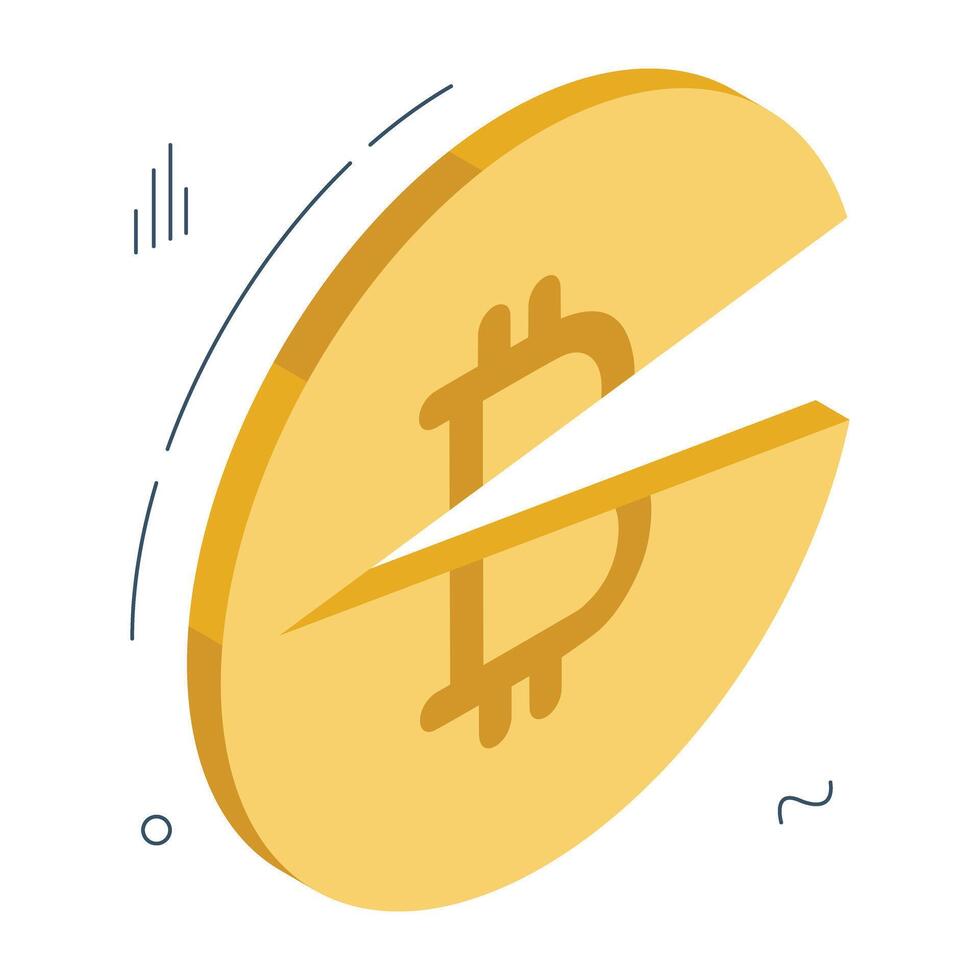 An icon design of crypto coins, cryptocurrencies vector