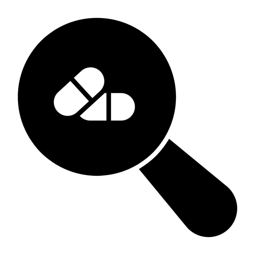 Modern design icon of search medicine vector