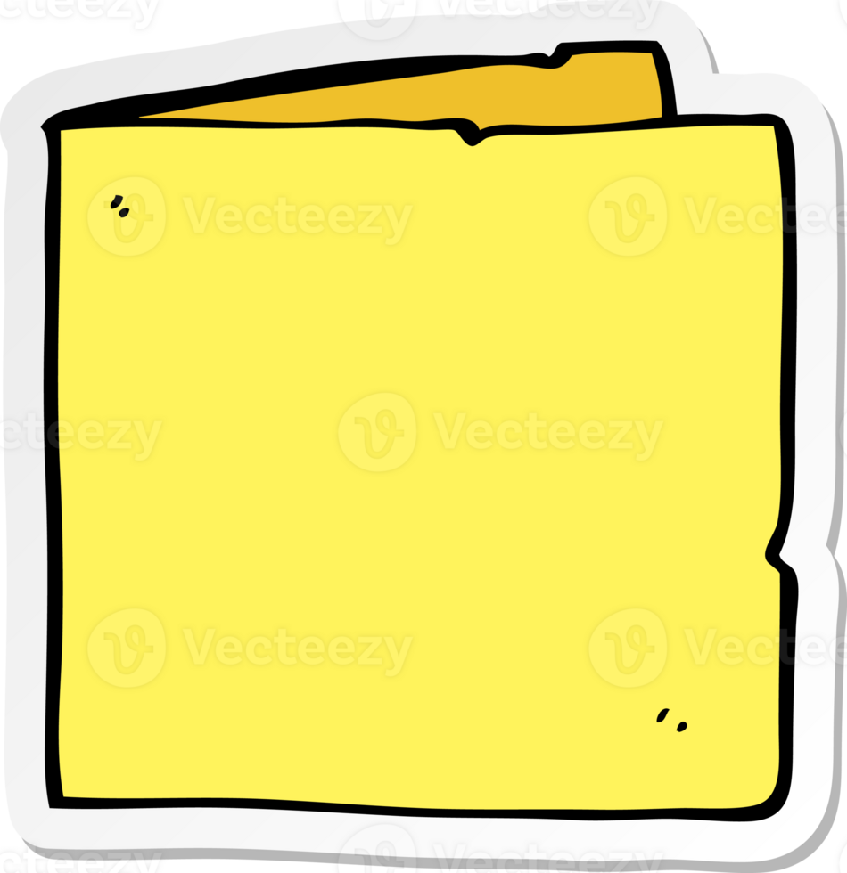 sticker of a cartoon blank card png