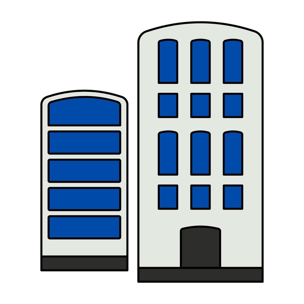 A unique design icon of city building vector