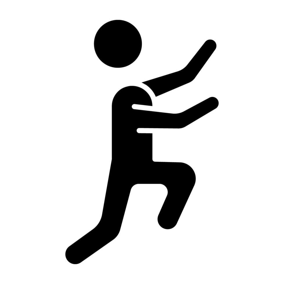 Dancing guy icon, editable vector
