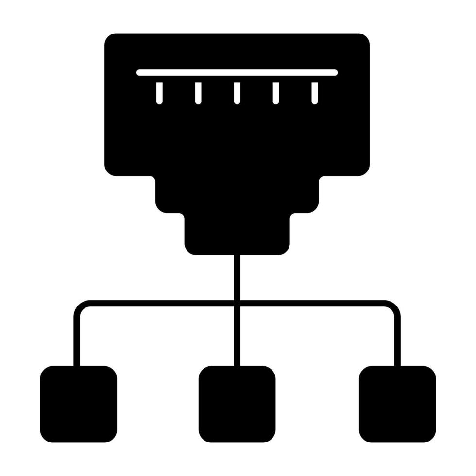 un editable diseño icono de ethernet red vector