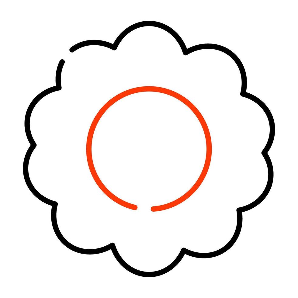 un hermosa flor icono, editable vector