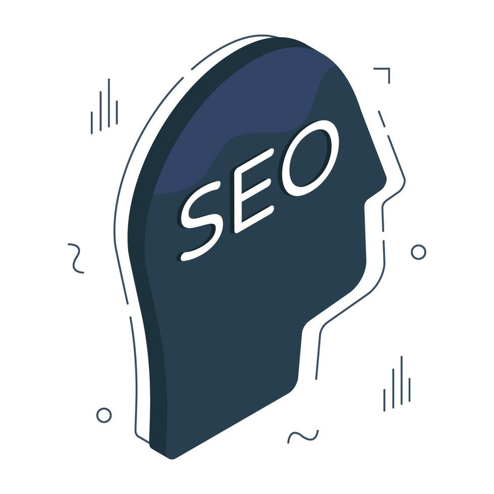 Conceptual isometric design icon of se website vector