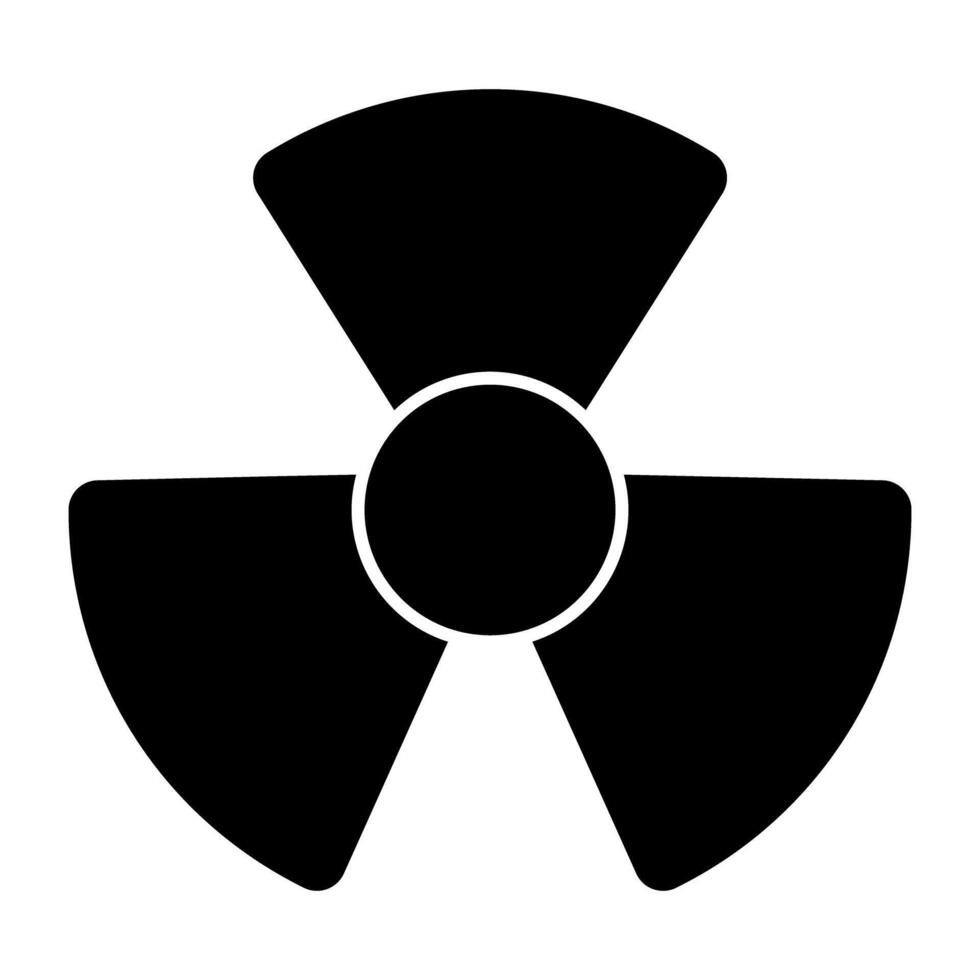 An editable design icon of radioactive sign vector