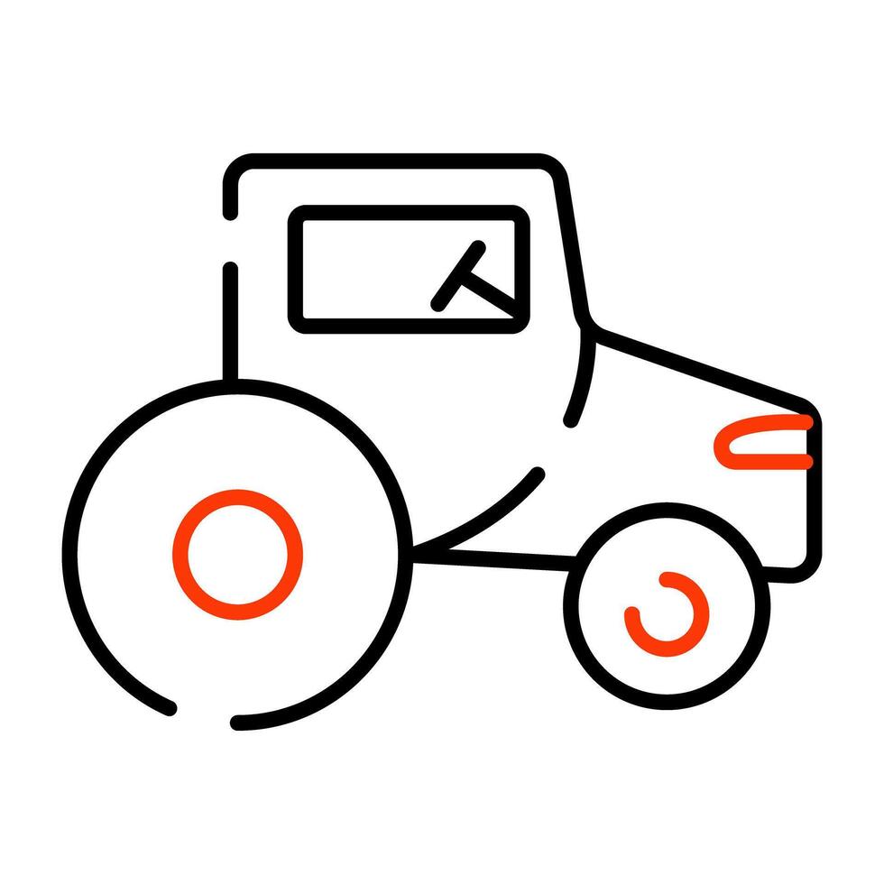 An icon design of tractor, agronomy vehicle vector