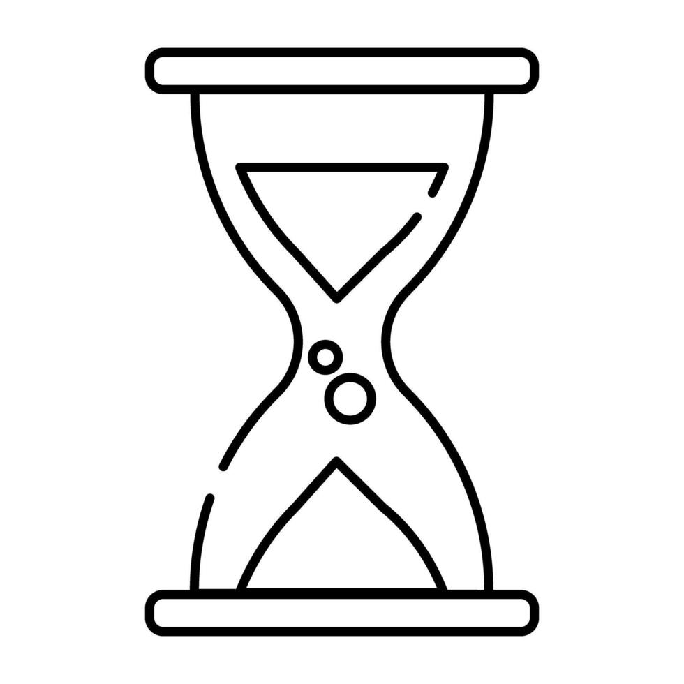 A vintage timer device, icon of sandglass vector