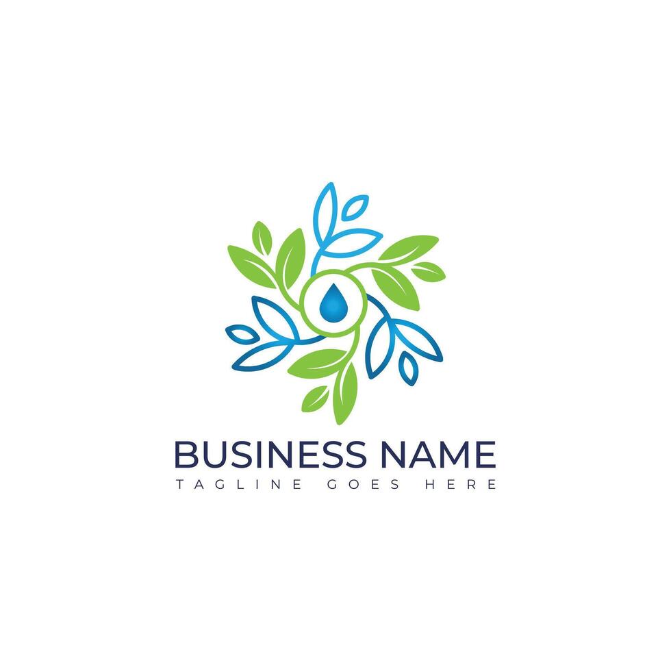 Abstract flower resort spa logo design vector