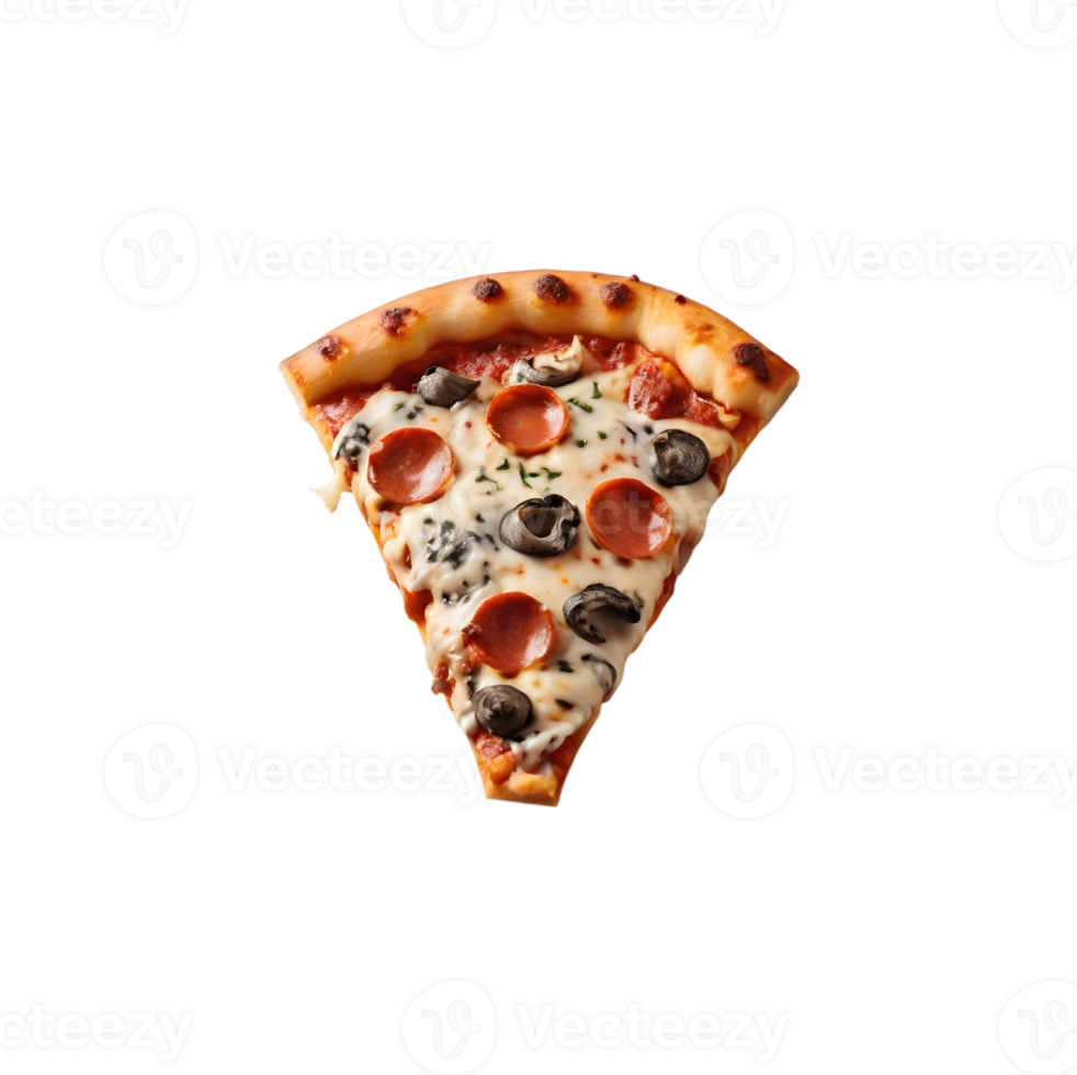 AI generated Fast food of Pizza isolated on transparent background generative ai png